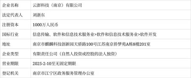熱烈祝賀云澎科技（南京）有限公司正式成立！
